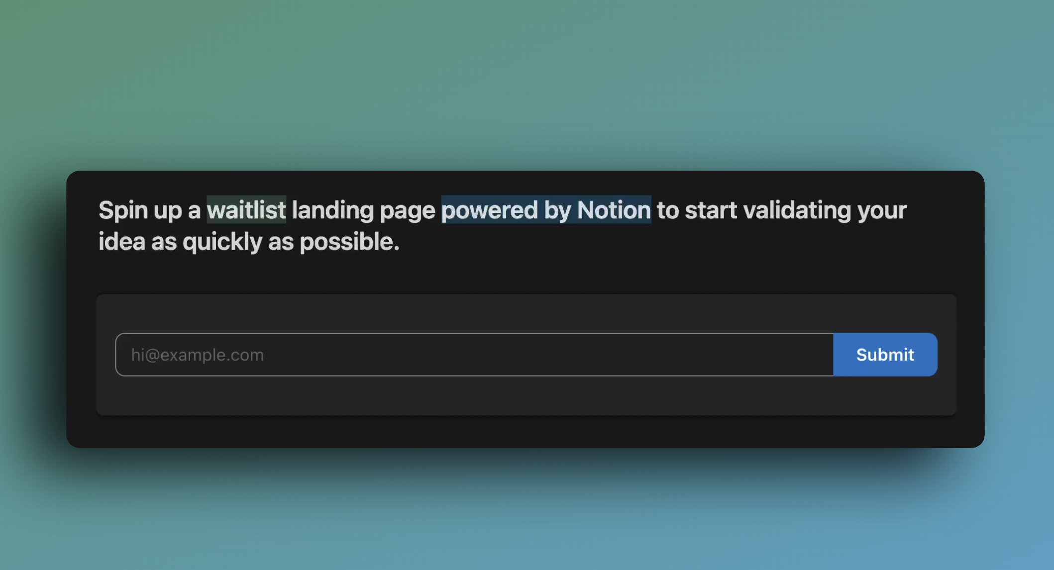 Waitlist Landing Page Template